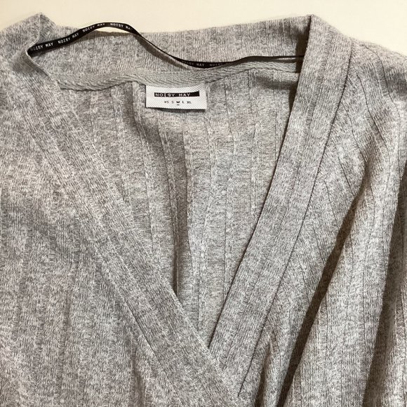 Noisy May Knitted Wrap Shirt with V Neck - Picture 2 of 4